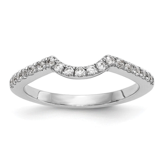 14k White Gold Real Diamond Wedding Band