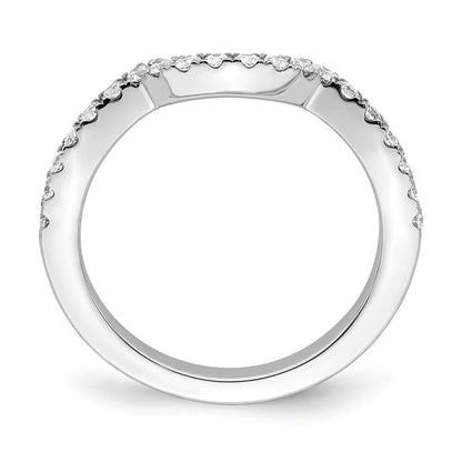 14k White Gold Real Diamond Wedding Band