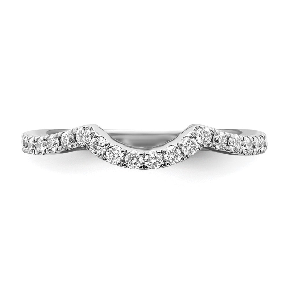 14k White Gold Real Diamond Wedding Band