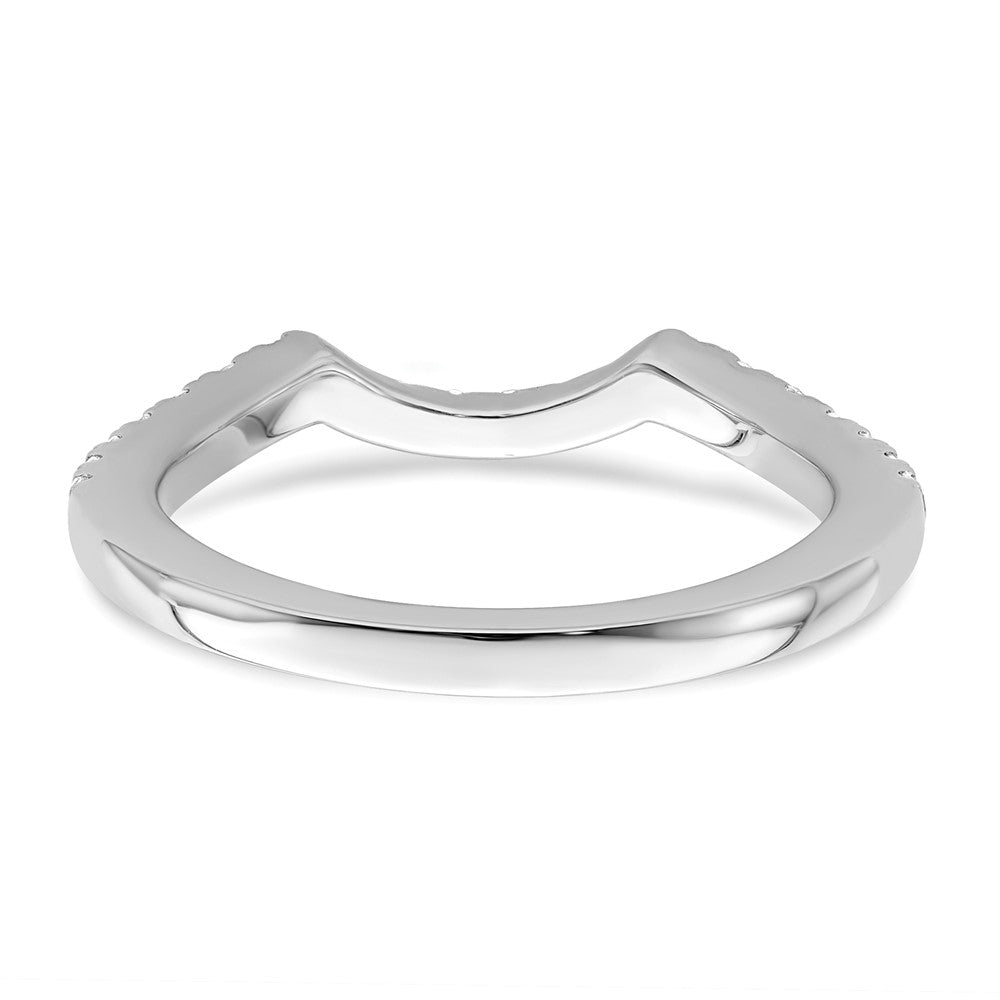 14k White Gold Real Diamond Wedding Band