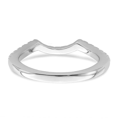 14k White Gold Real Diamond Wedding Band
