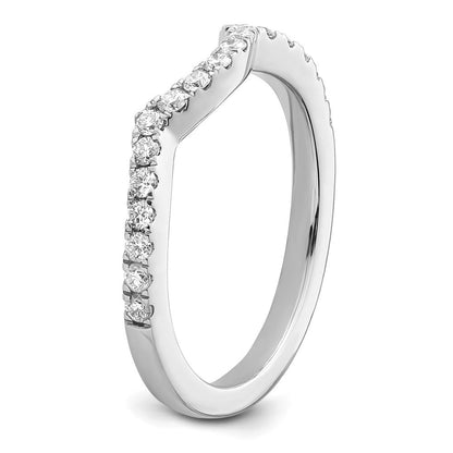 14k White Gold Real Diamond Wedding Band
