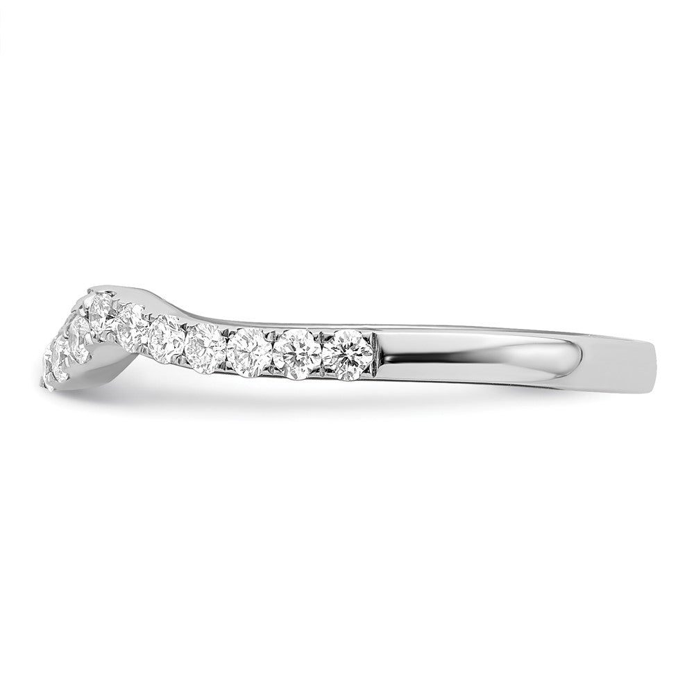 14k White Gold Real Diamond Wedding Band