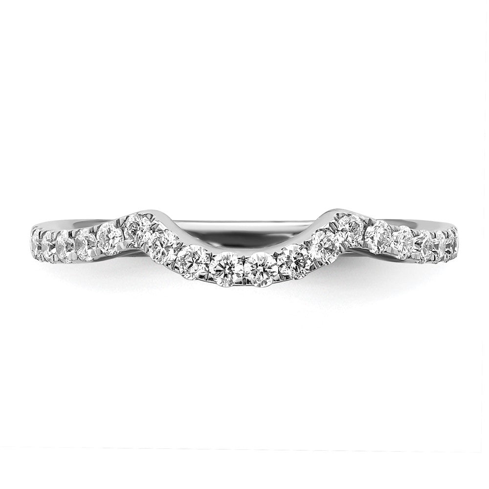 14k White Gold Real Diamond Wedding Band