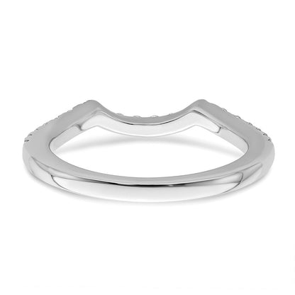 14k White Gold Real Diamond Wedding Band