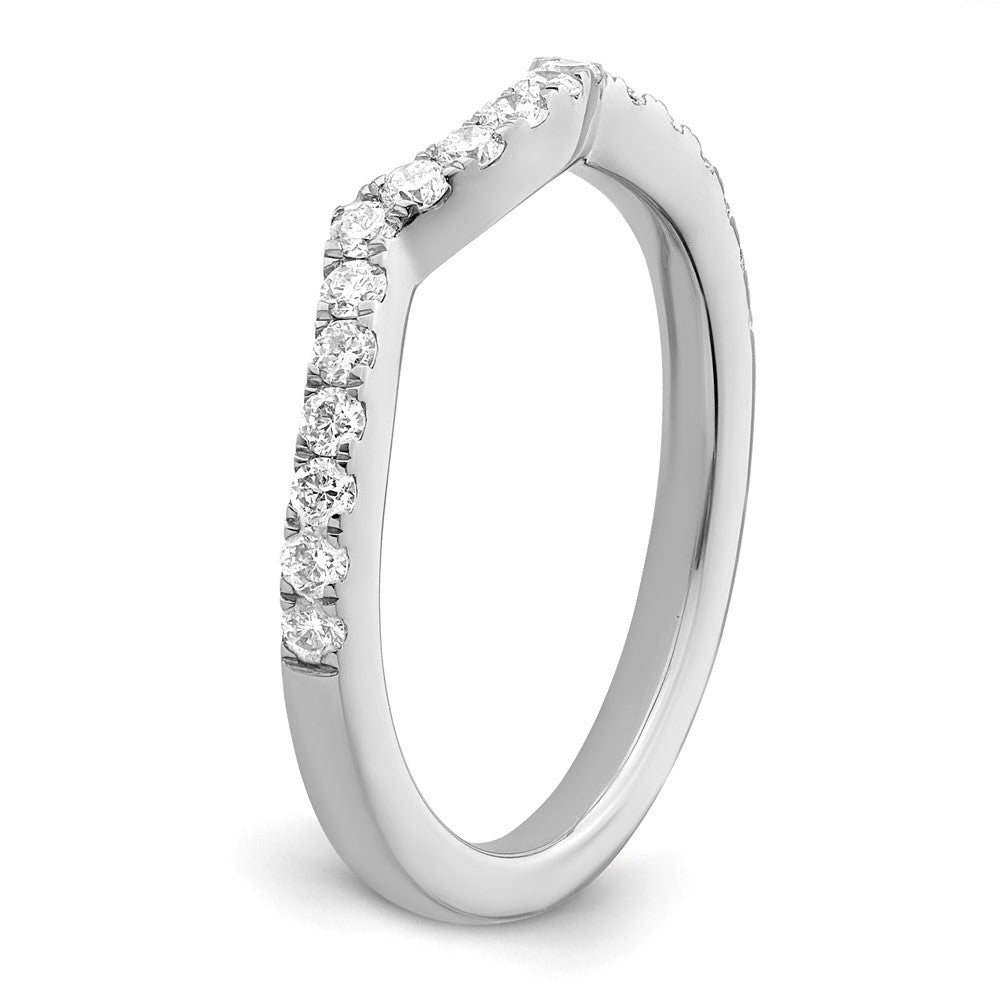 14k White Gold Real Diamond Wedding Band