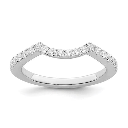 14k White Gold Real Diamond Wedding Band