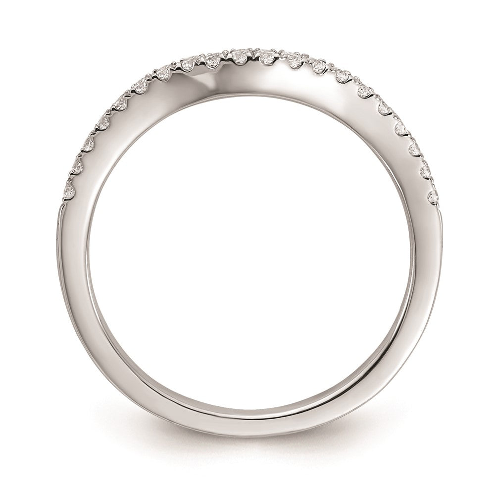 14k White Gold Real Diamond Wedding Band