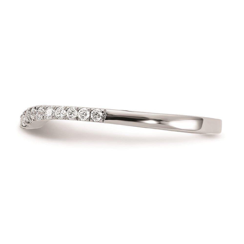 14k White Gold Real Diamond Wedding Band