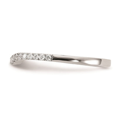 14k White Gold Real Diamond Wedding Band