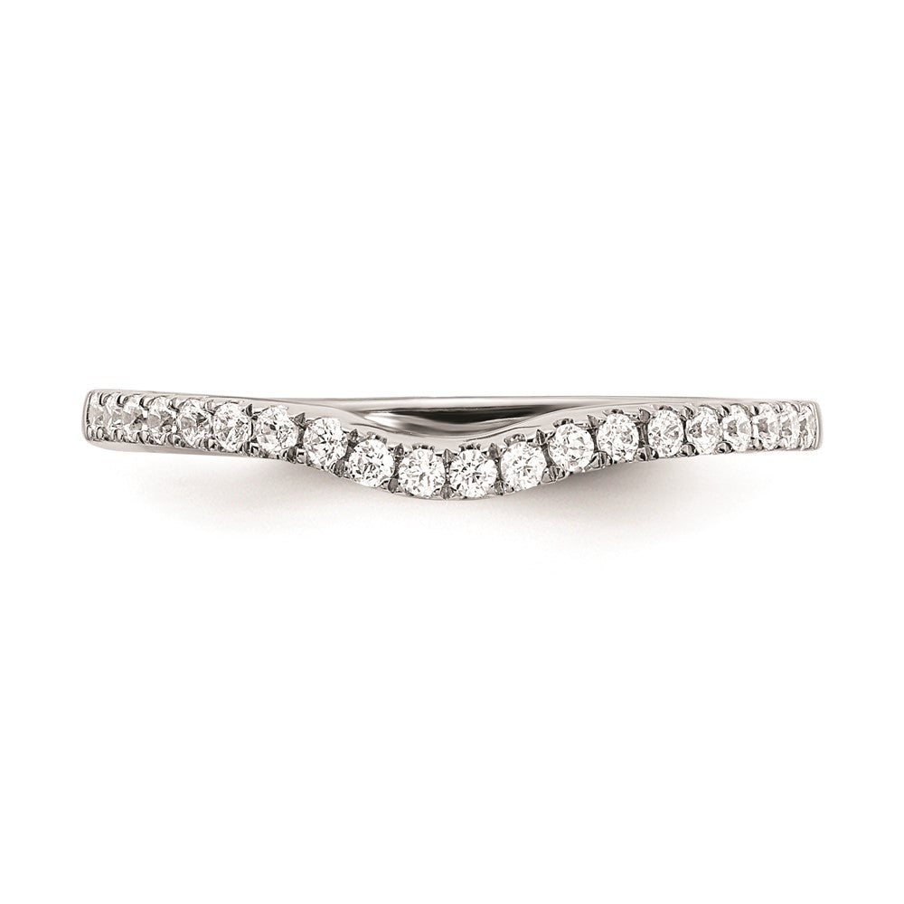 14k White Gold Real Diamond Wedding Band