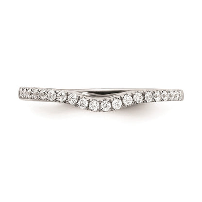 14k White Gold Real Diamond Wedding Band