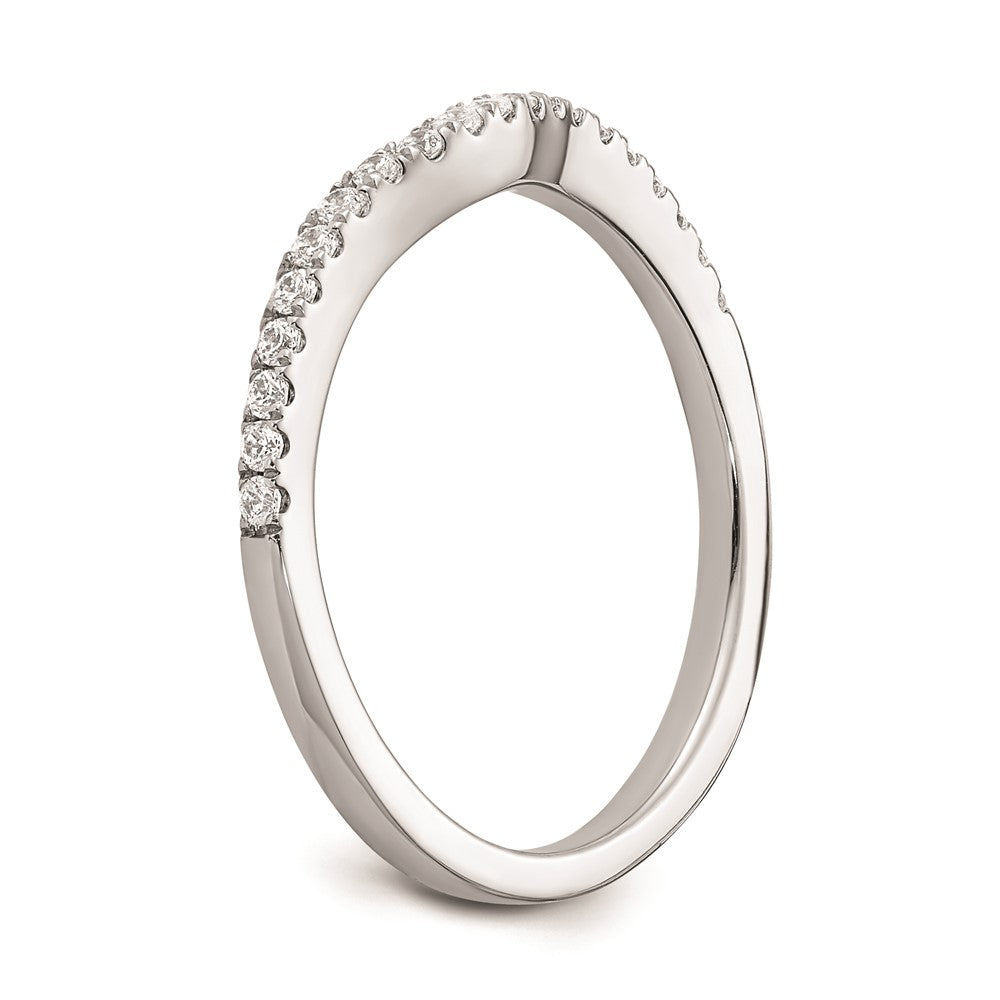 14k White Gold Real Diamond Wedding Band