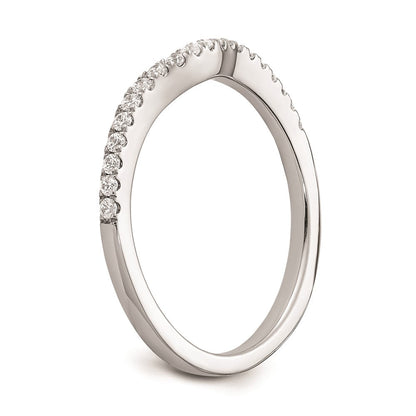 14k White Gold Real Diamond Wedding Band