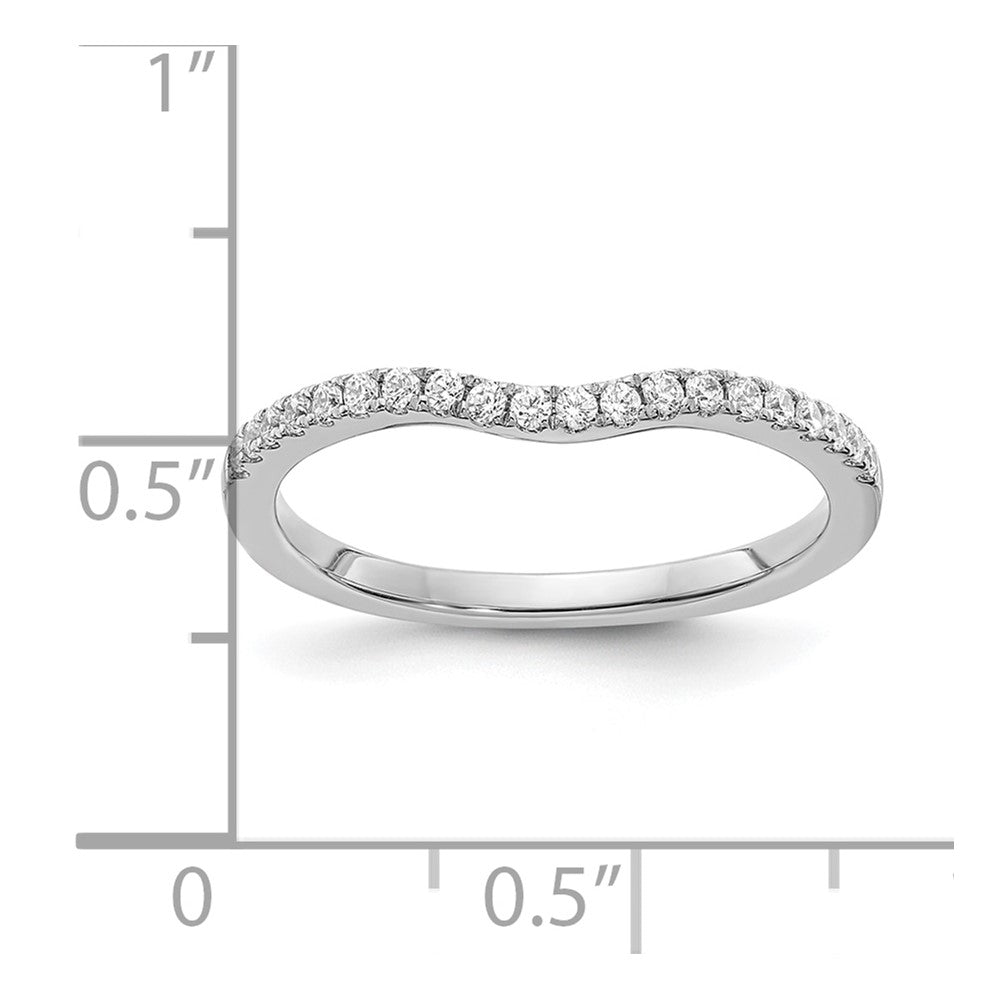 14k White Gold Real Diamond Wedding Band