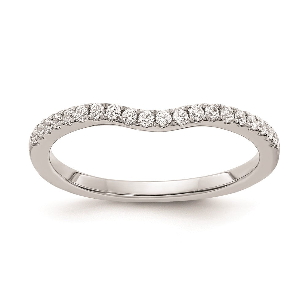 14k White Gold Real Diamond Wedding Band