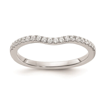 14k White Gold Real Diamond Wedding Band