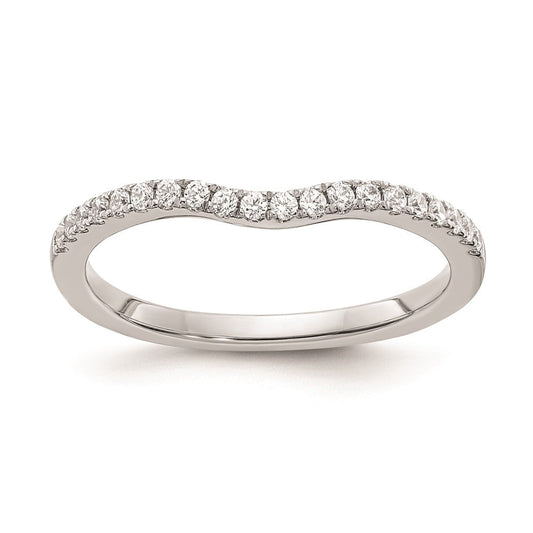 14k White Gold Real Diamond Wedding Band