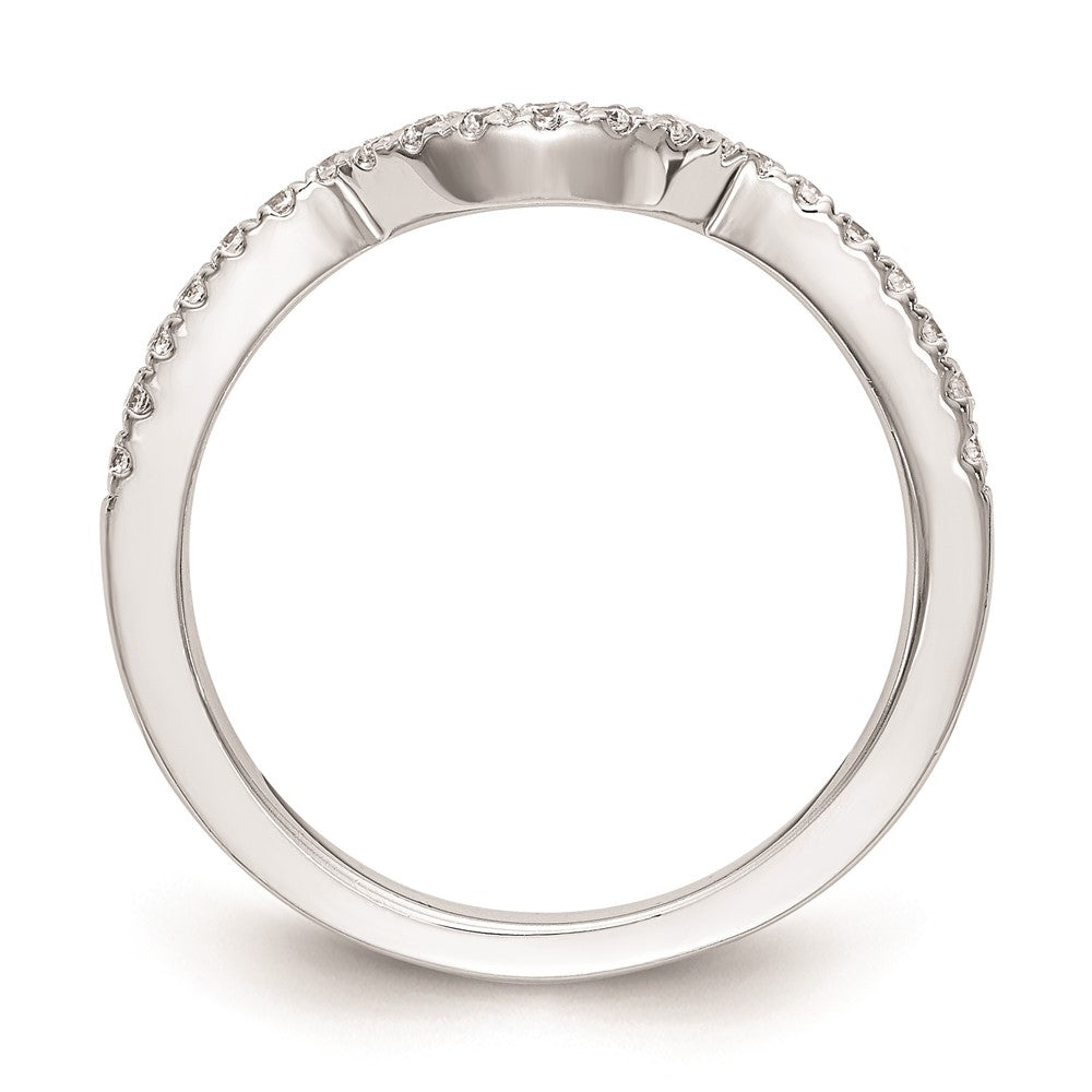 14k White Gold Real Diamond Wedding Band
