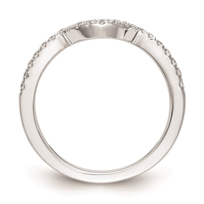 14k White Gold Real Diamond Wedding Band