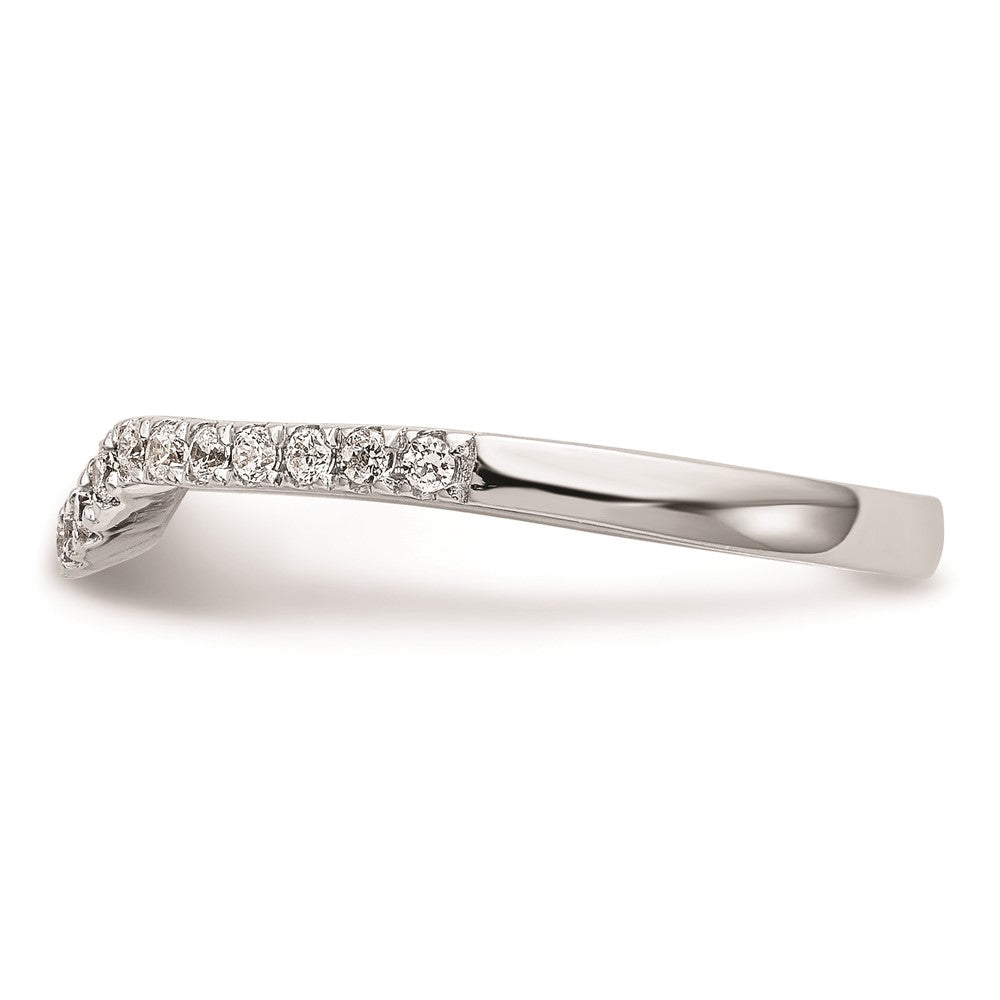 14k White Gold Real Diamond Wedding Band