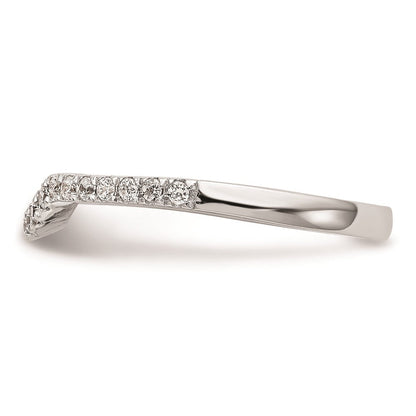 14k White Gold Real Diamond Wedding Band