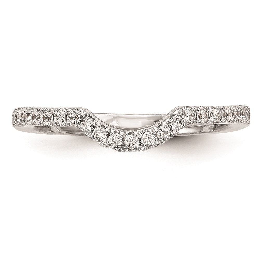 14k White Gold Real Diamond Wedding Band