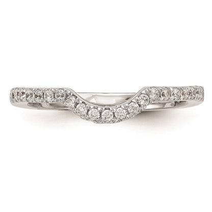 14k White Gold Real Diamond Wedding Band