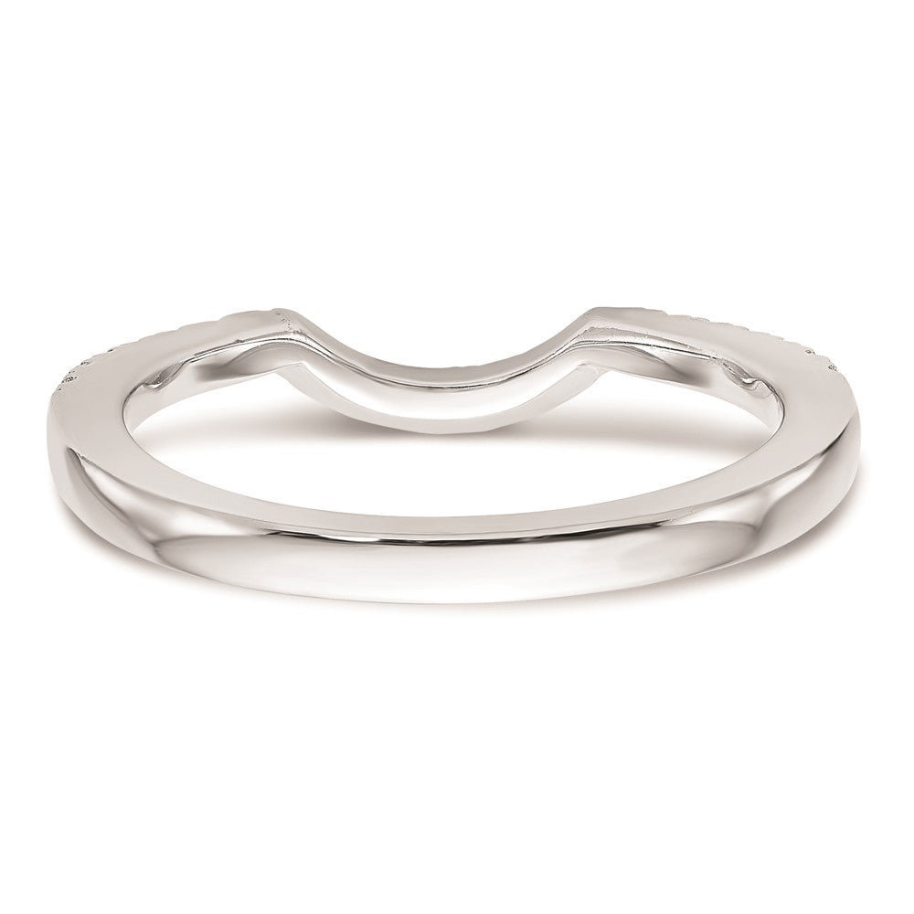 14k White Gold Real Diamond Wedding Band