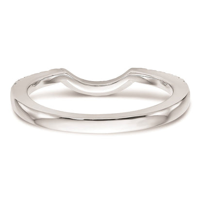 14k White Gold Real Diamond Wedding Band