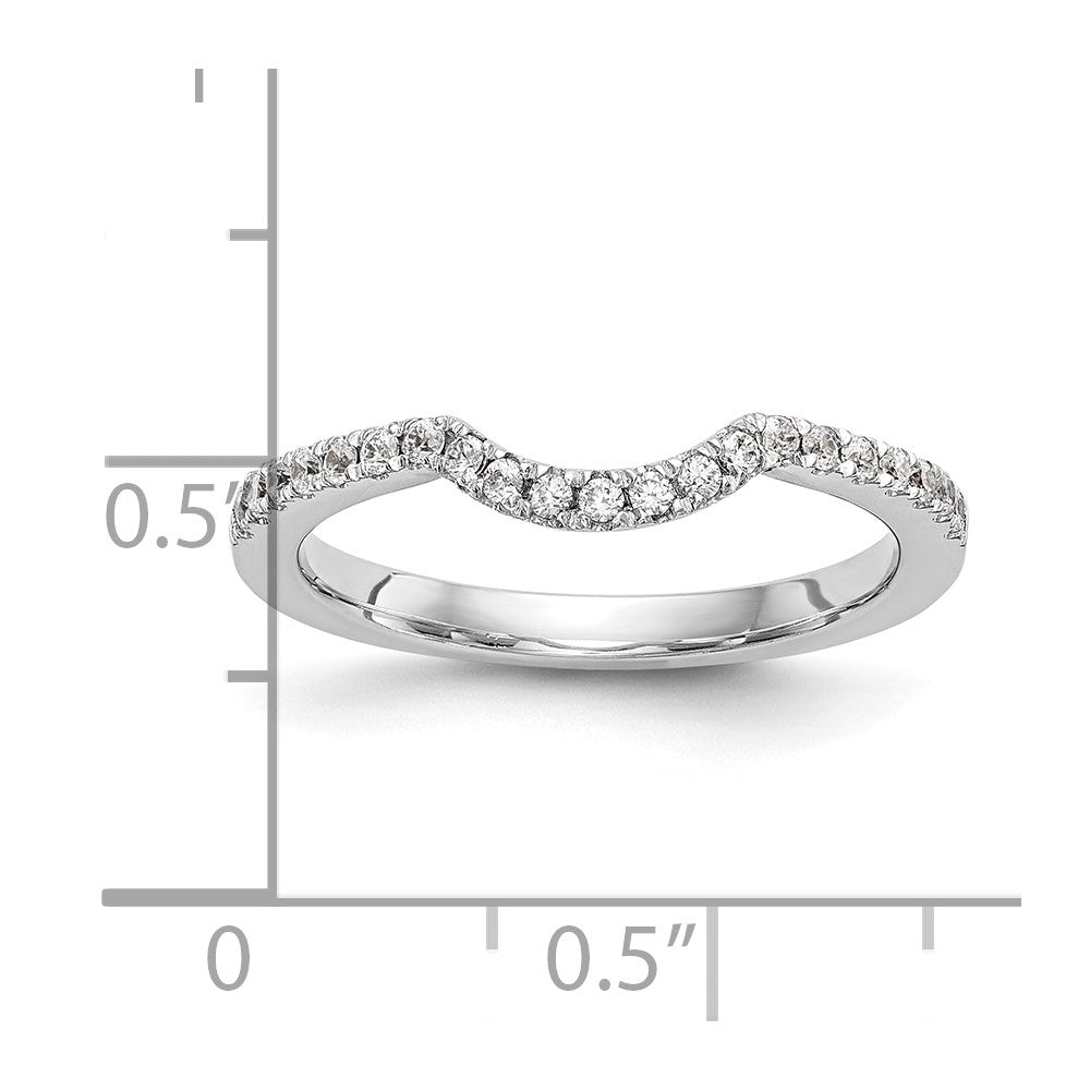 14k White Gold Real Diamond Wedding Band