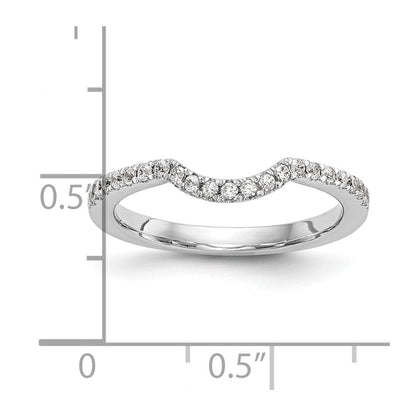 14k White Gold Real Diamond Wedding Band