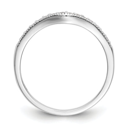 14k White Gold 1/6 Ct. Lab Grown Diamond VS/SI+ G+ Wedding Band Ring