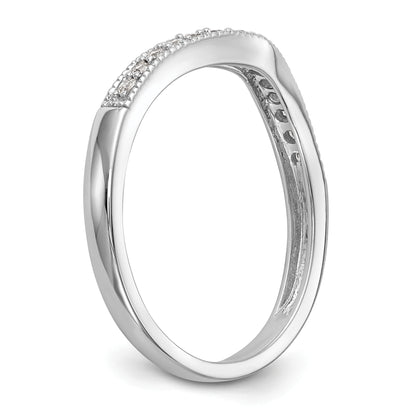 14k White Gold 1/6 Ct. Lab Grown Diamond VS/SI+ G+ Wedding Band Ring