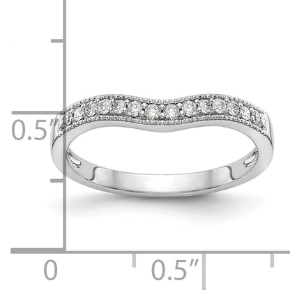 14k White Gold 1/6 Ct. Lab Grown Diamond VS/SI+ G+ Wedding Band Ring