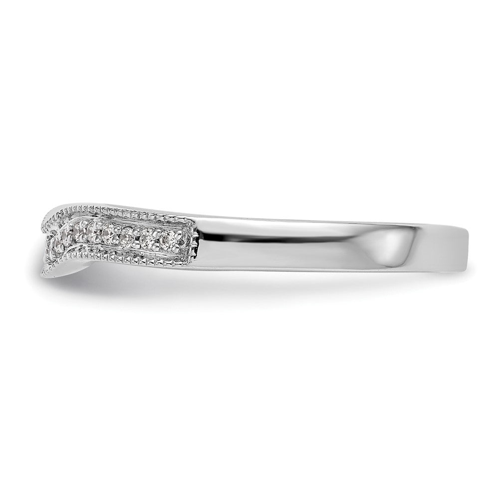 14k White Gold Real Diamond Wedding Band