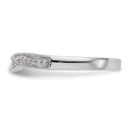 14k White Gold Real Diamond Wedding Band