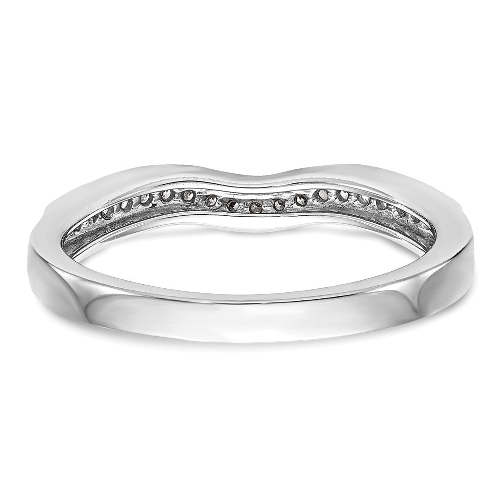 14k White Gold Real Diamond Wedding Band