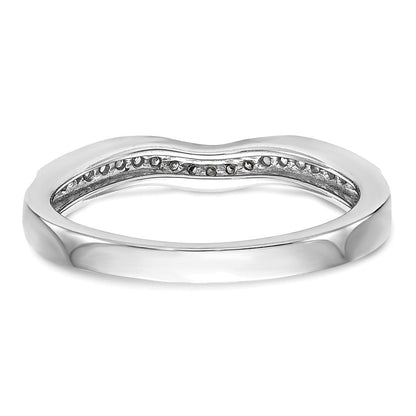 14k White Gold Real Diamond Wedding Band