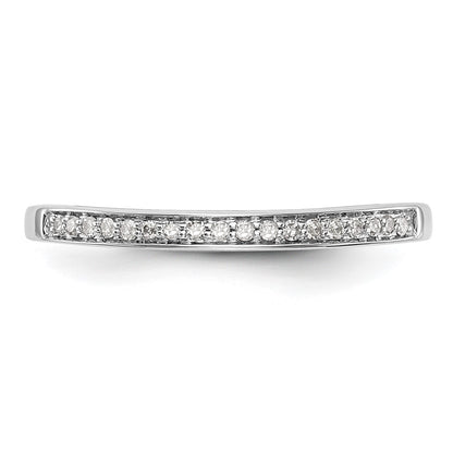 0.16ct. CZ Solid Real 14k White Gold Set of 2 Wedding Wedding Band Ring