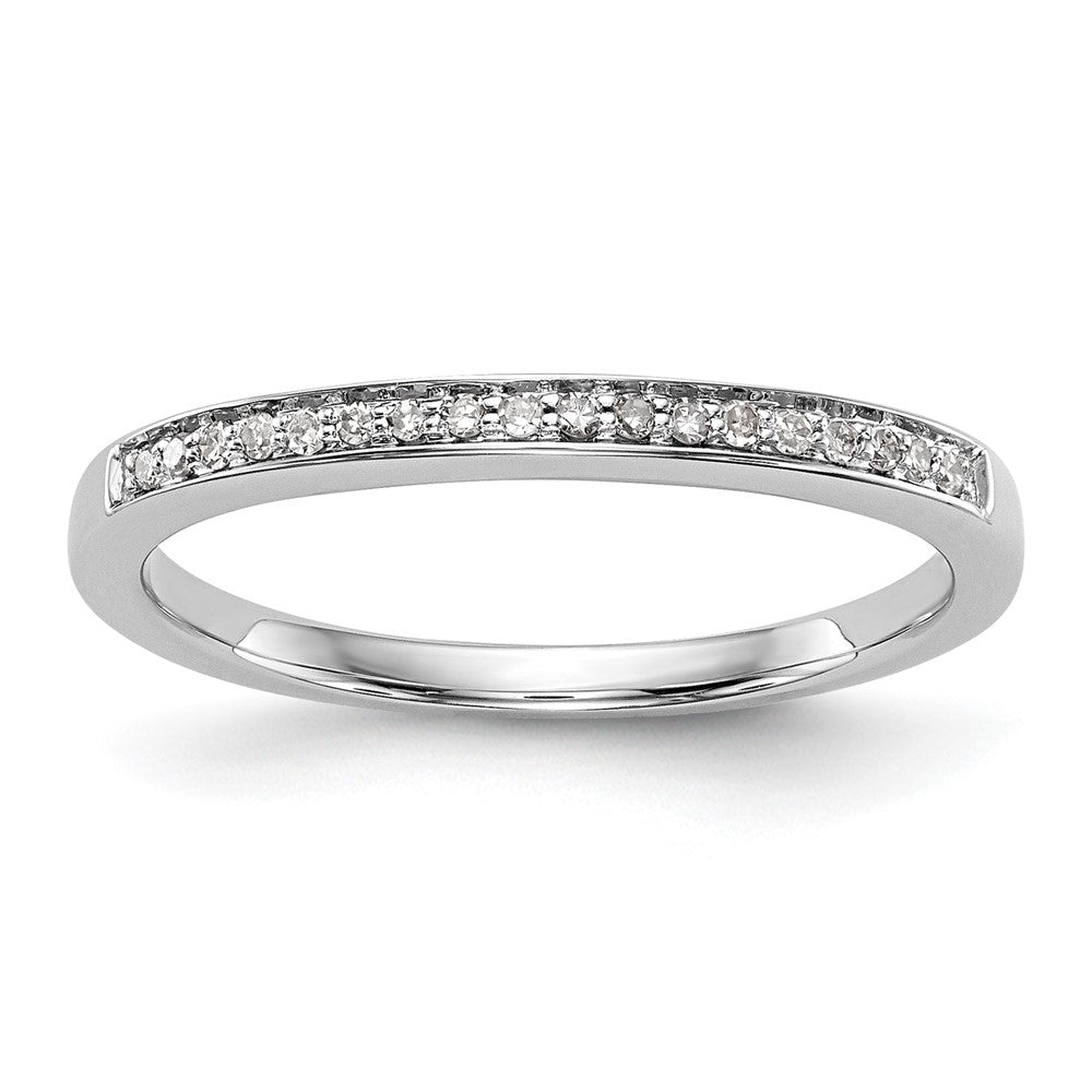 0.16ct. CZ Solid Real 14k White Gold Set of 2 Wedding Wedding Band Ring
