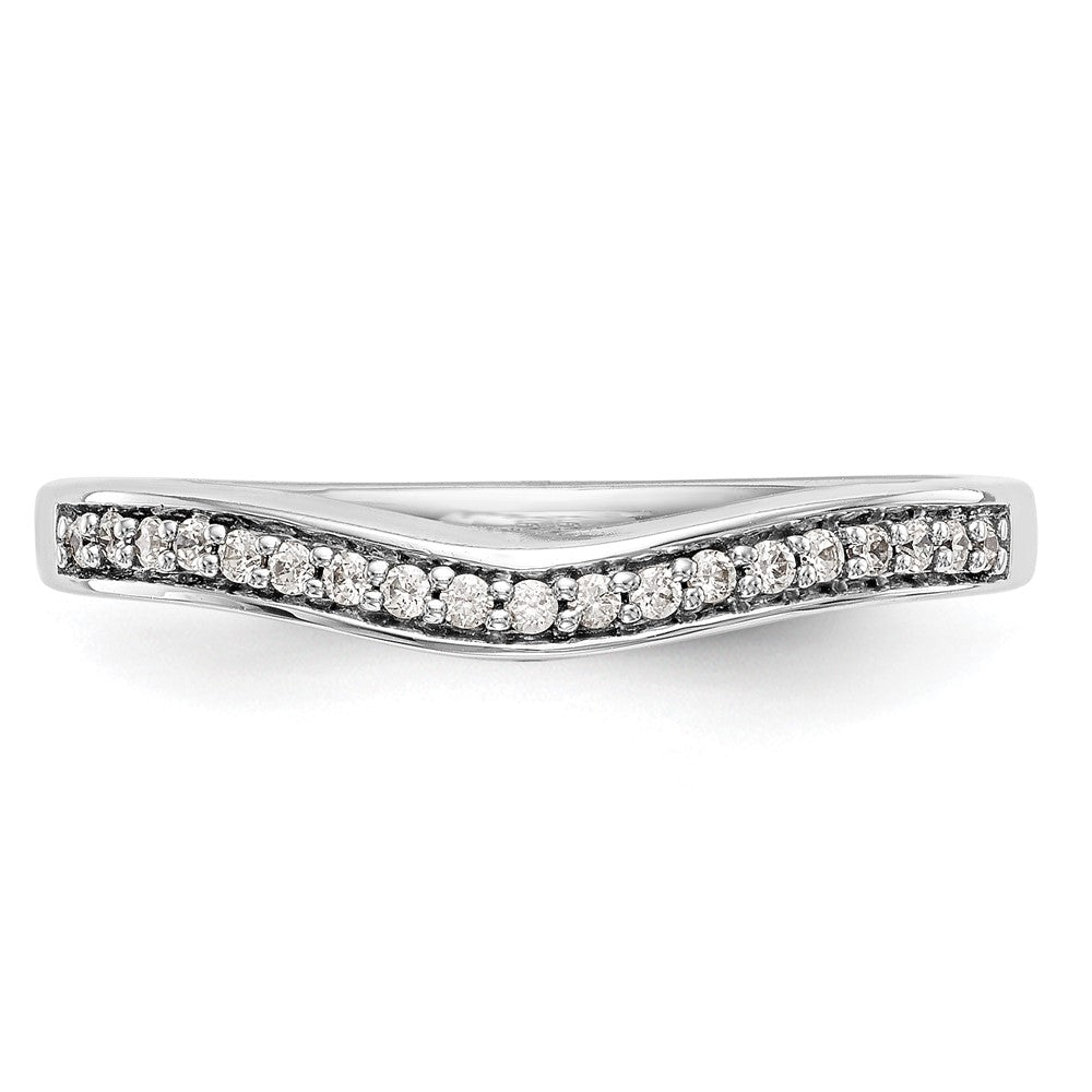 14k White Gold Real Diamond Wedding Band