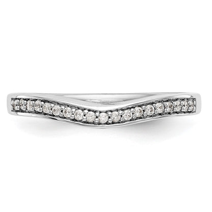 14k White Gold Real Diamond Wedding Band