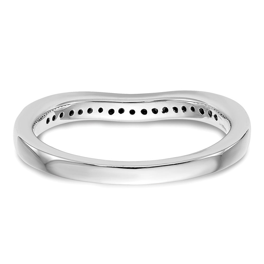 14k White Gold Real Diamond Wedding Band