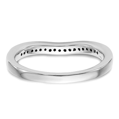 14k White Gold Real Diamond Wedding Band