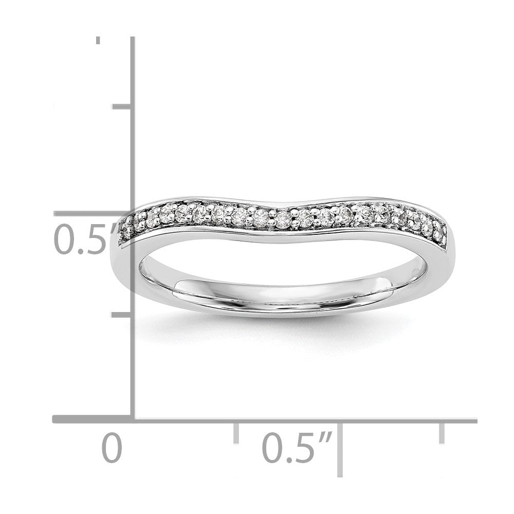 14k White Gold Real Diamond Wedding Band