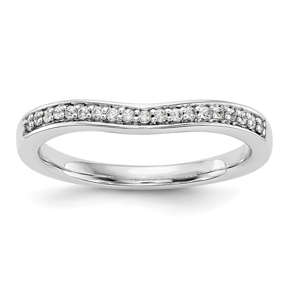 14k White Gold Real Diamond Wedding Band