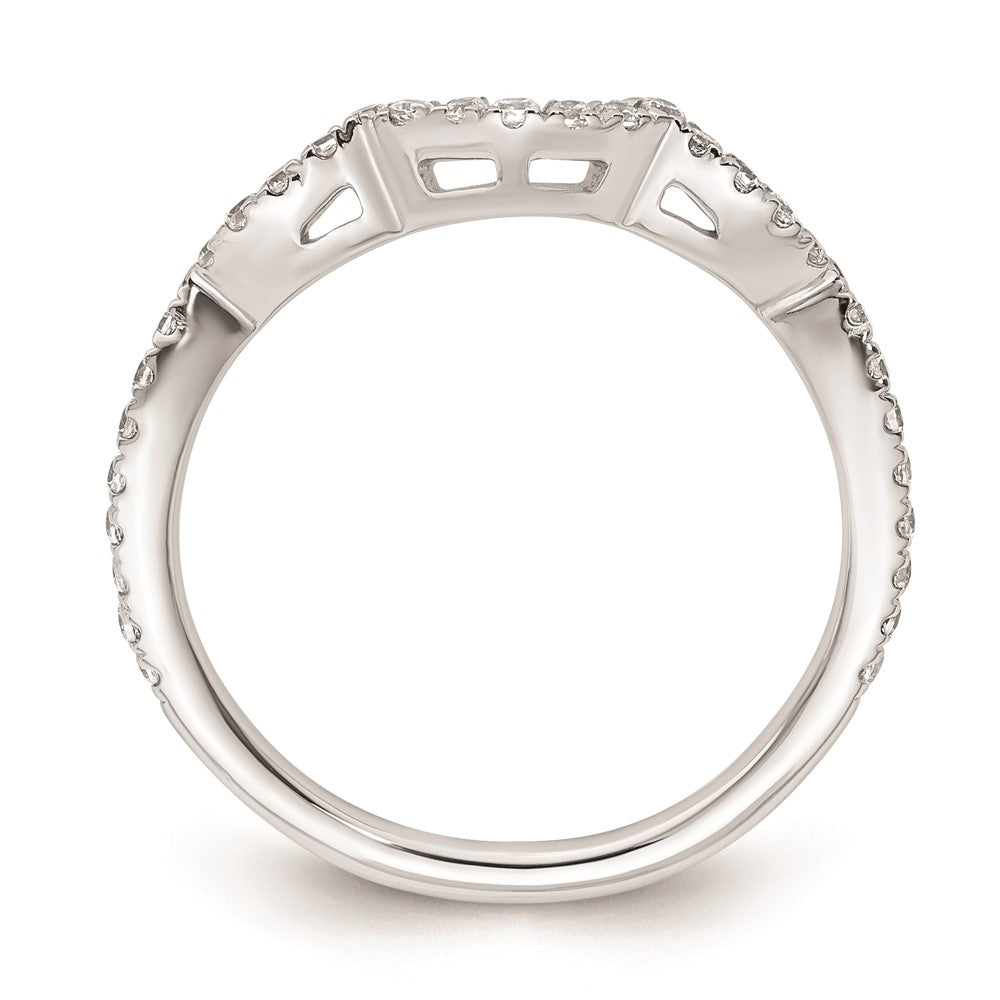 14k White Gold Real Diamond Wedding Band