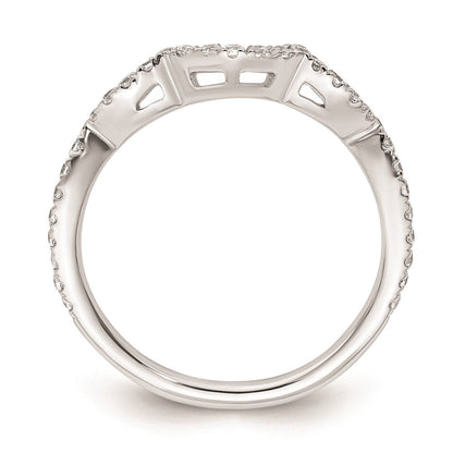 14k White Gold Real Diamond Wedding Band