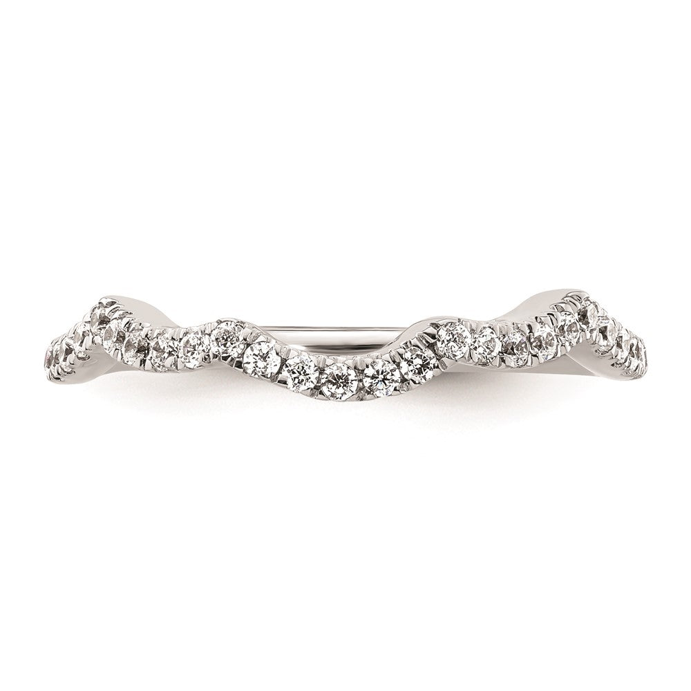 14k White Gold Real Diamond Wedding Band